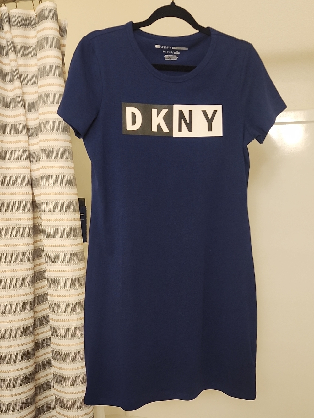 DKNY Navy Logo Mini T-Shirt Dress